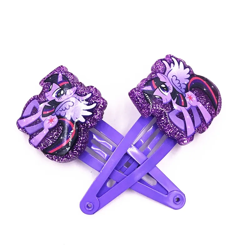 2 шт./лот с рисунком из мультфильма Моя маленькая лошадка сердечком клипсой