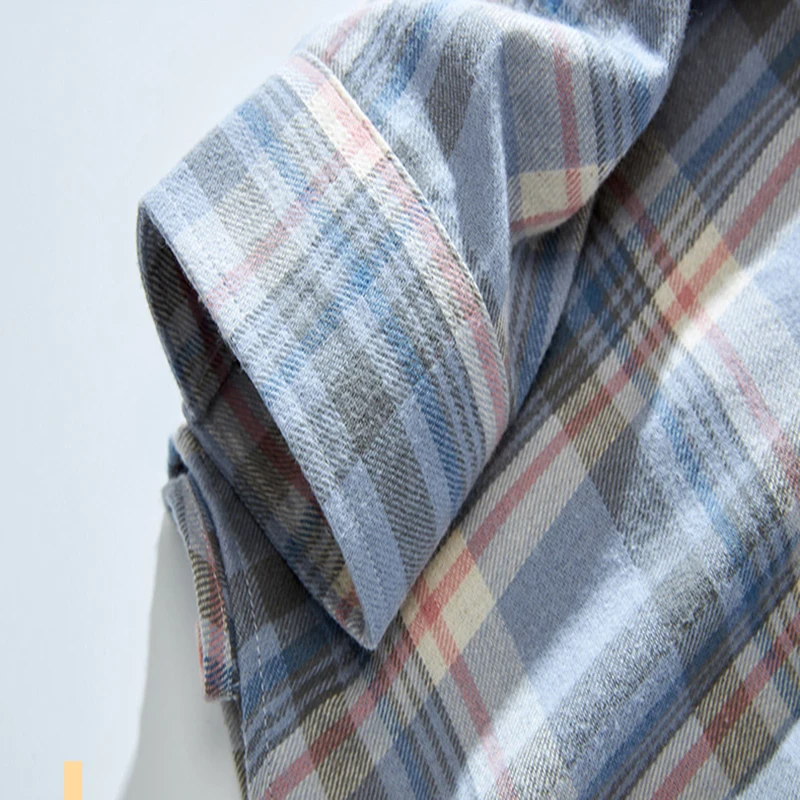 

Men Shirts Fashion Ins Trendy Simple Plaid Long Sleeve Mens Retro Daily Harajuku All-match Streetwear Loose Side Slit Ulzzang BF