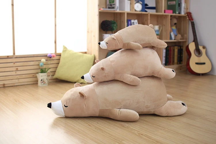 

[ Funny ] 75cm liv heart sea bear Stuffed Animals Plush toy doll model car sofa soft white sleepy polar bear Hold pillow gift