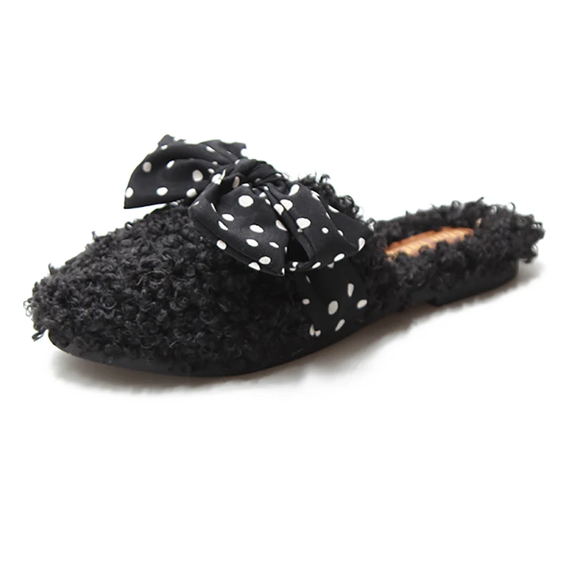 Новинка женские весенние плюшевые тапочки пушистые шлепанцы Вьетнамки женская