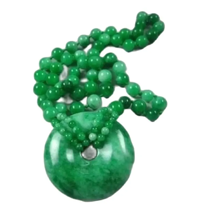 

Free shipping natural jadeite jade pendant pendant buckle dry nostalgia Citroen raw real sweater chain