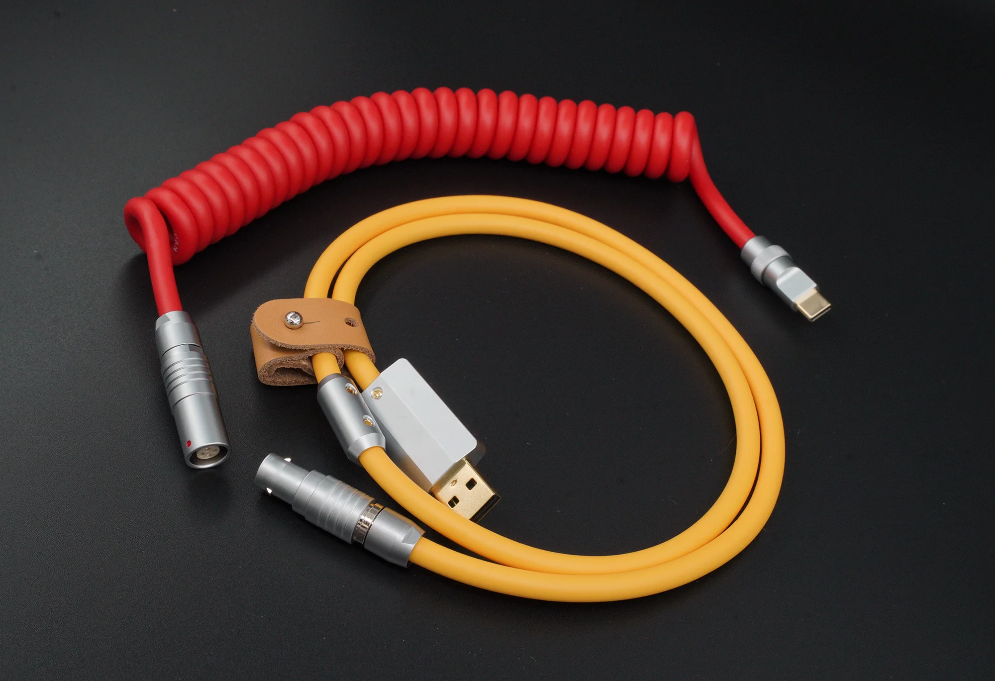 GeekCable, ручная работа, индивидуальная клавиатура, Воздушная спиральная задняя воздушная пробка, серия резиновых красных желтых