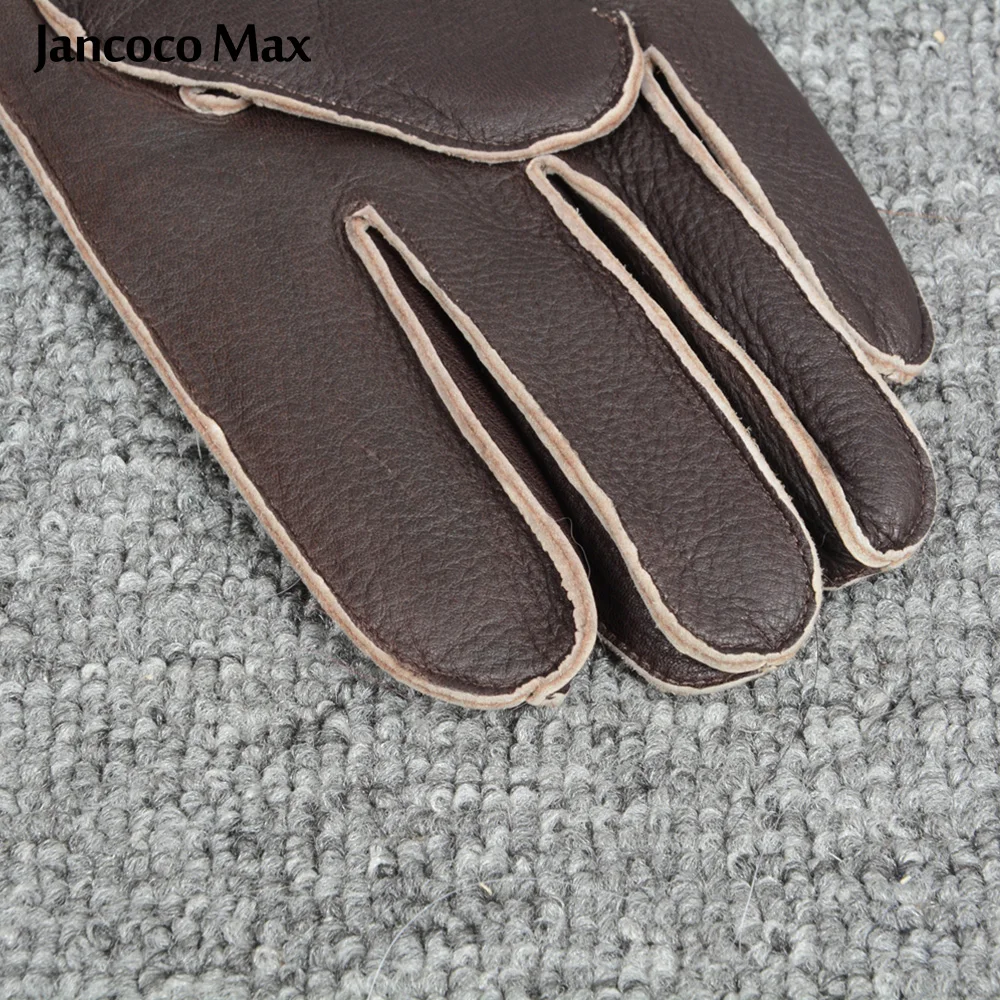 Jancoco Max модные перчатки из натуральной оленьей кожи осень-зима уличные варежки