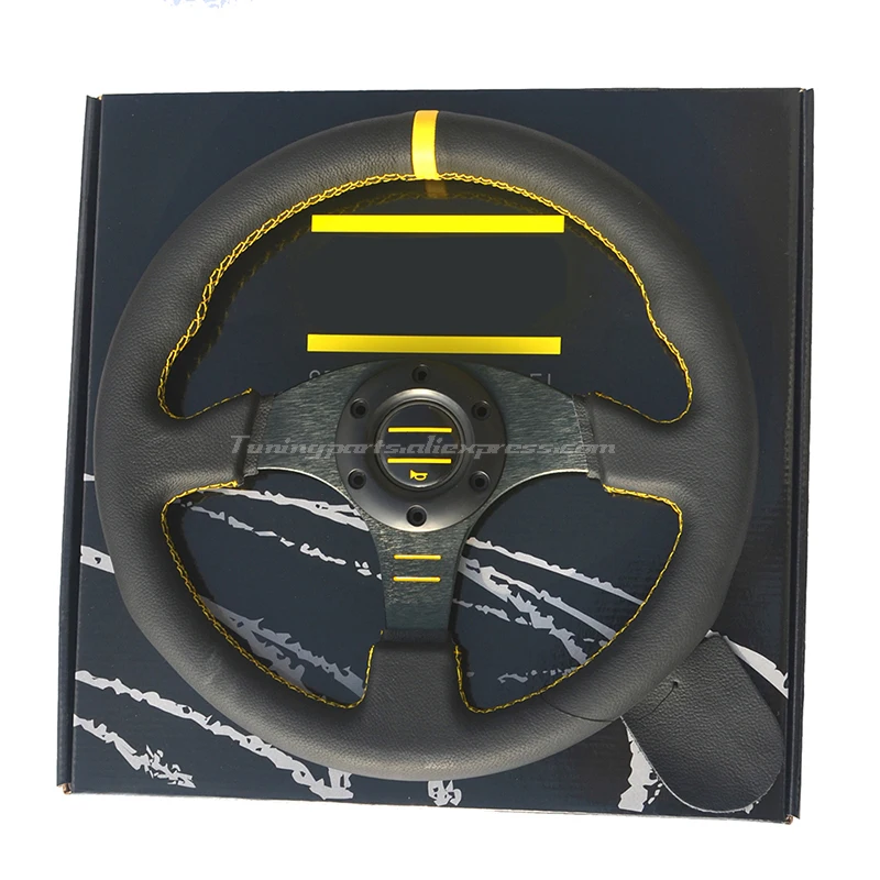 Руль из натуральной кожи 330 мм|leather steering wheel|steering wheelcar wheel |