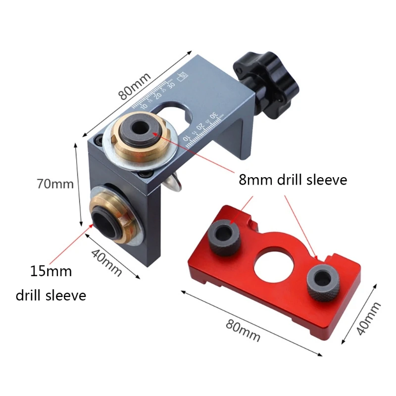 

Self Centering Dowel Jig Kit Woodworking Center Finding Doweling Drill Guide Jig Kit Precise Punch Locator Dowel Jig