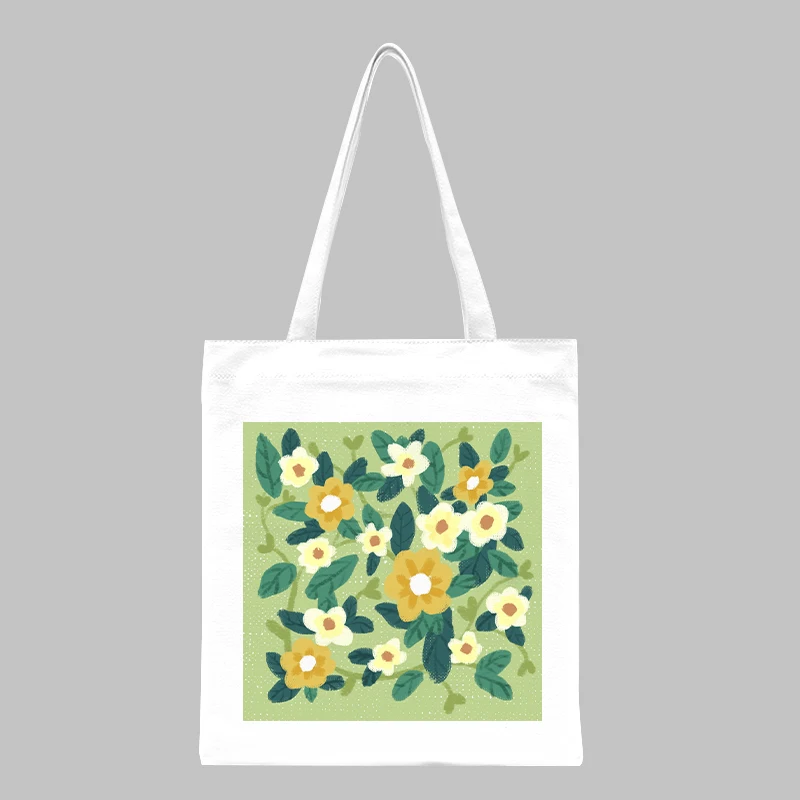 

Women Shopping Bag Female Canvas Cloth Shoulder Bag Eco Handbag Tote Reusable Grocery Shopper Bags Student's Book Bags