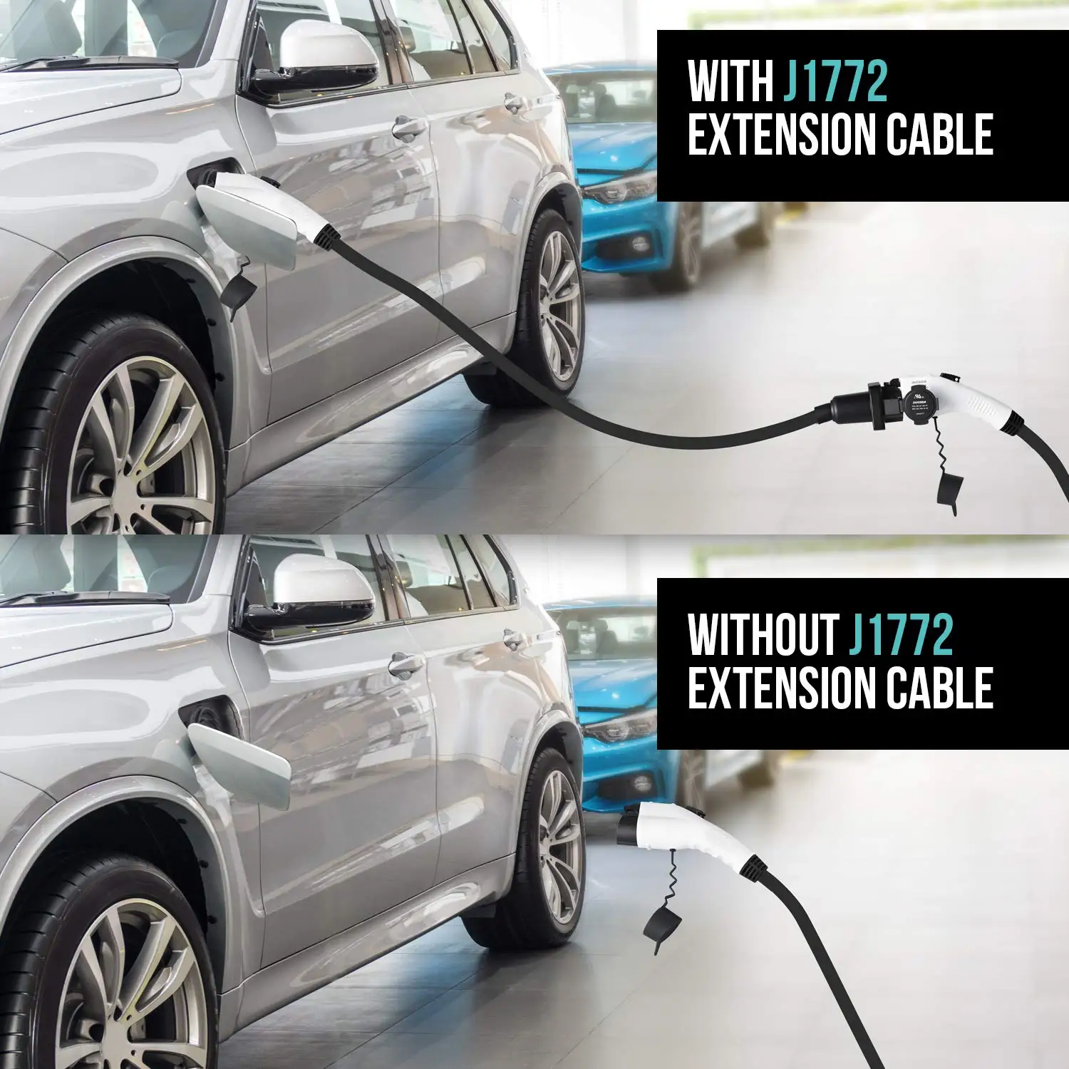 EV-кабель для зарядки 32A шнур электромобиля SAE J1772 гнездовой штекер разъема типа 1