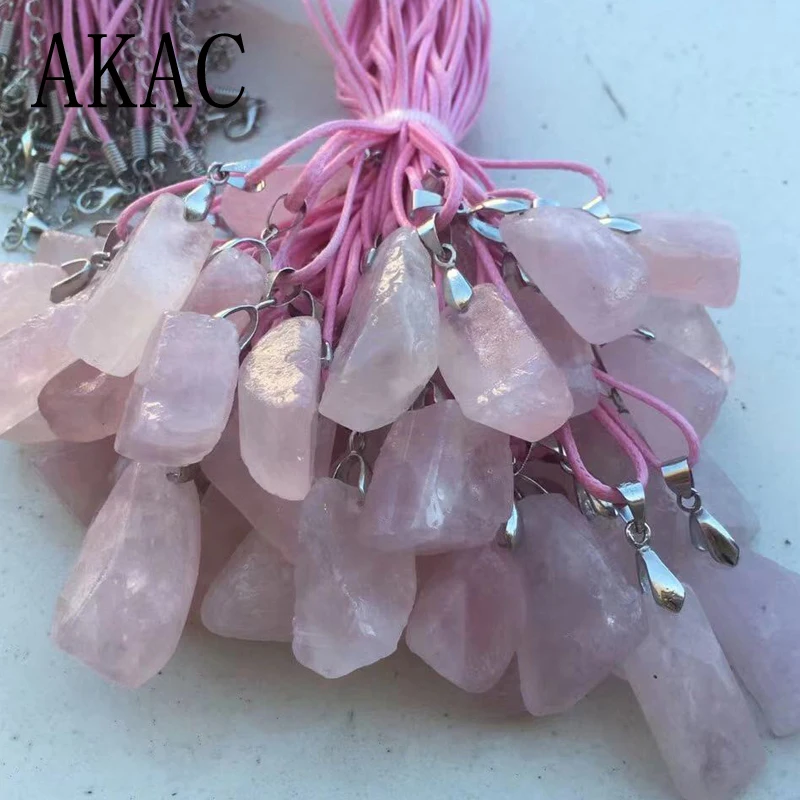 

50pendants AKAC natural aquamarine ore pendant factory wholesale send randomly