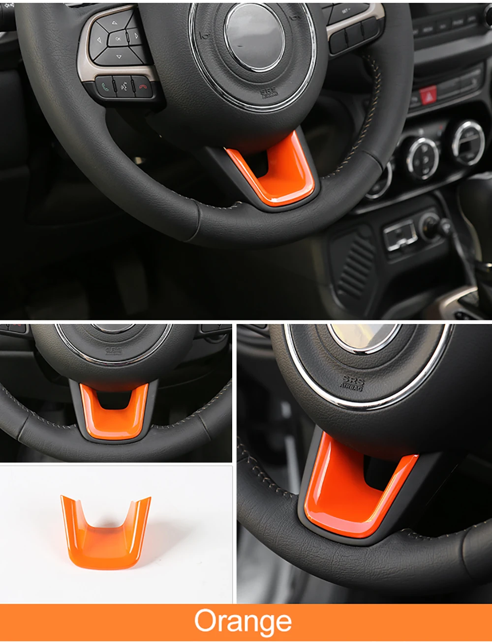 MOPAI ABS украшение для салона рулевого колеса автомобиля накладка наклейки для Jeep Renegade+ для Jeep Compass+ Стайлинг автомобиля