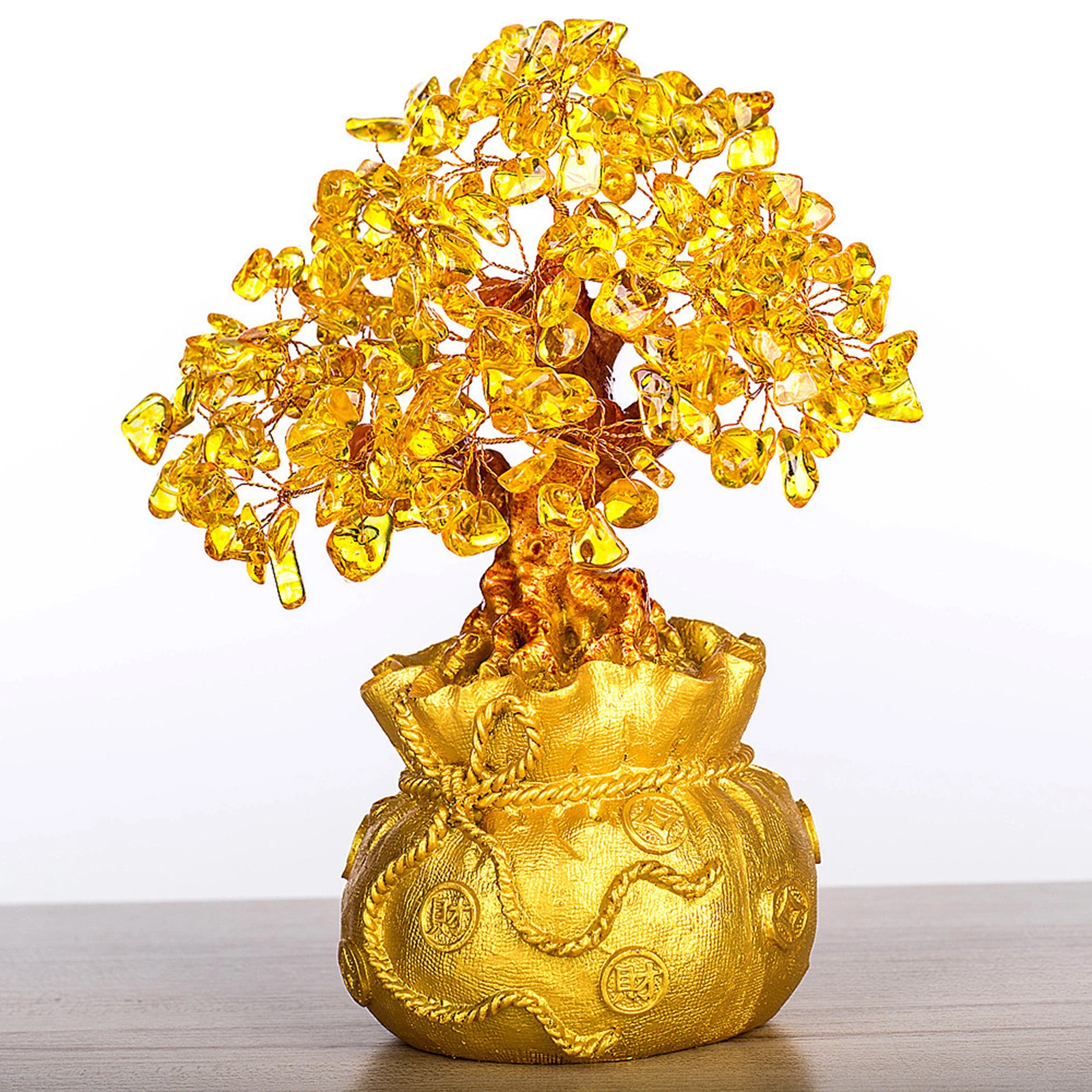 Дерево благосостояние и удача с украшением в виде кристаллов Lucky Money дерево