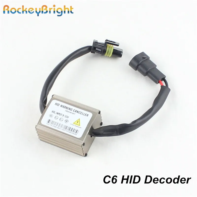 Rockeybright C6 canbus декодер HID Жгут H1 H3 H4 H7 H8 H11 9005 9006 устройство анти мерцание ошибка ксенон HID предупреждение canceller