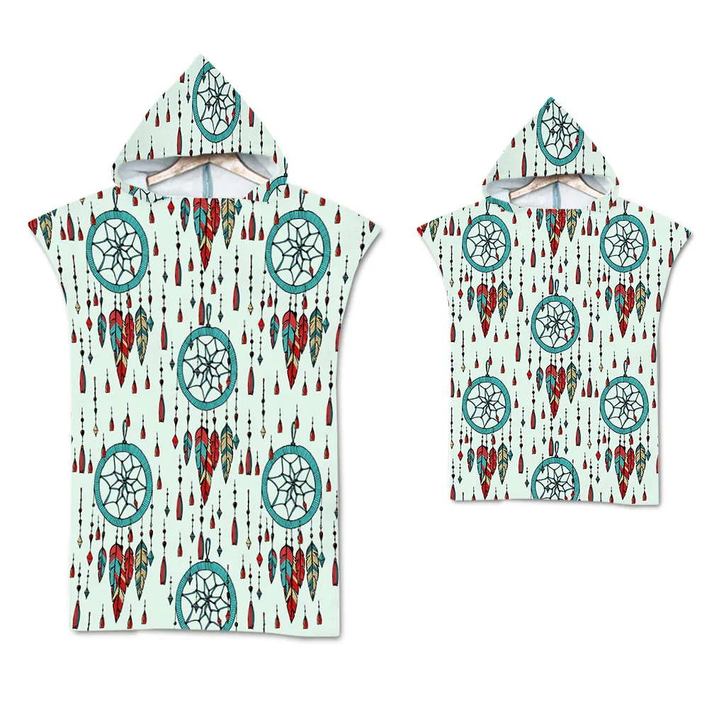 Дорожное быстросохнущее пляжное банное полотенце из микрофибры с капюшоном и