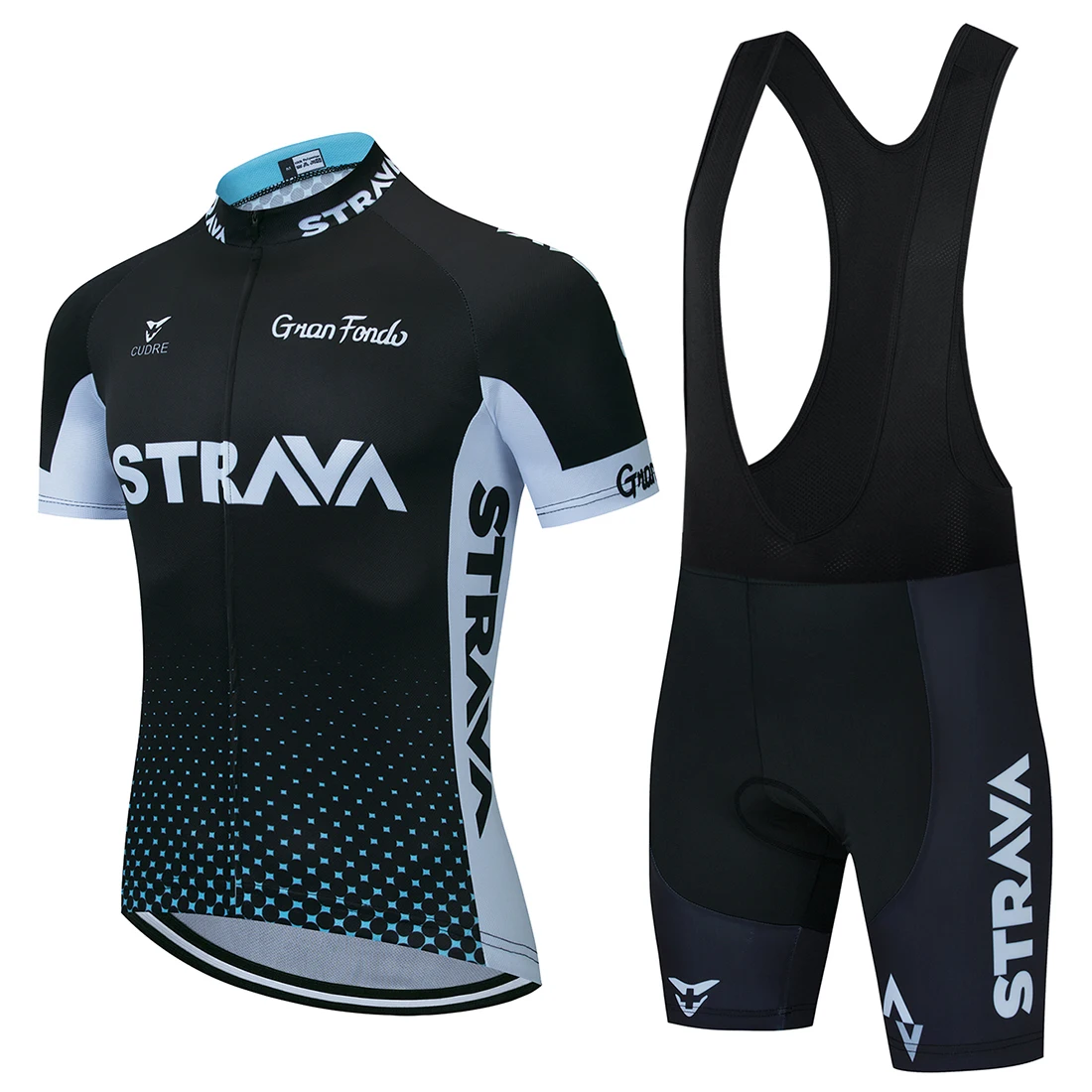 

2021 Strava Black Bicycle Cycling Jersey Anti-UV Summer Breathable Bike Short Sleeve Cycling Clothing Ropa Ciclismo Maillot Suit