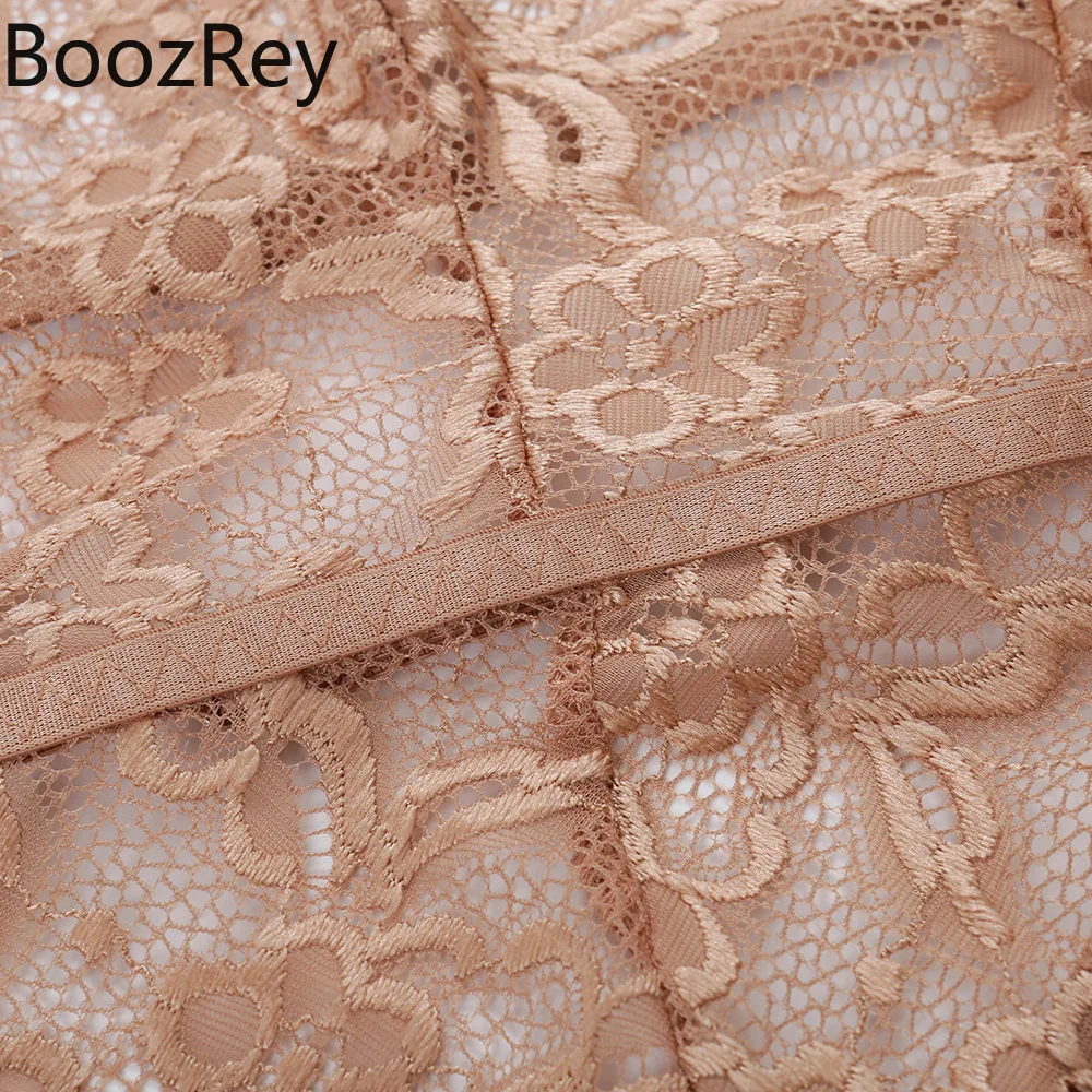 Сексуальное женское Кружевное боди BoozRey прозрачное Сетчатое с глубоким