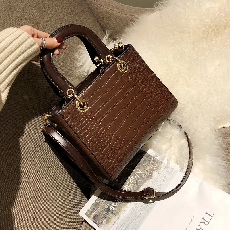 Женская сумка тоут из кожи аллигатора через плечо для женщин 2020 роскошная