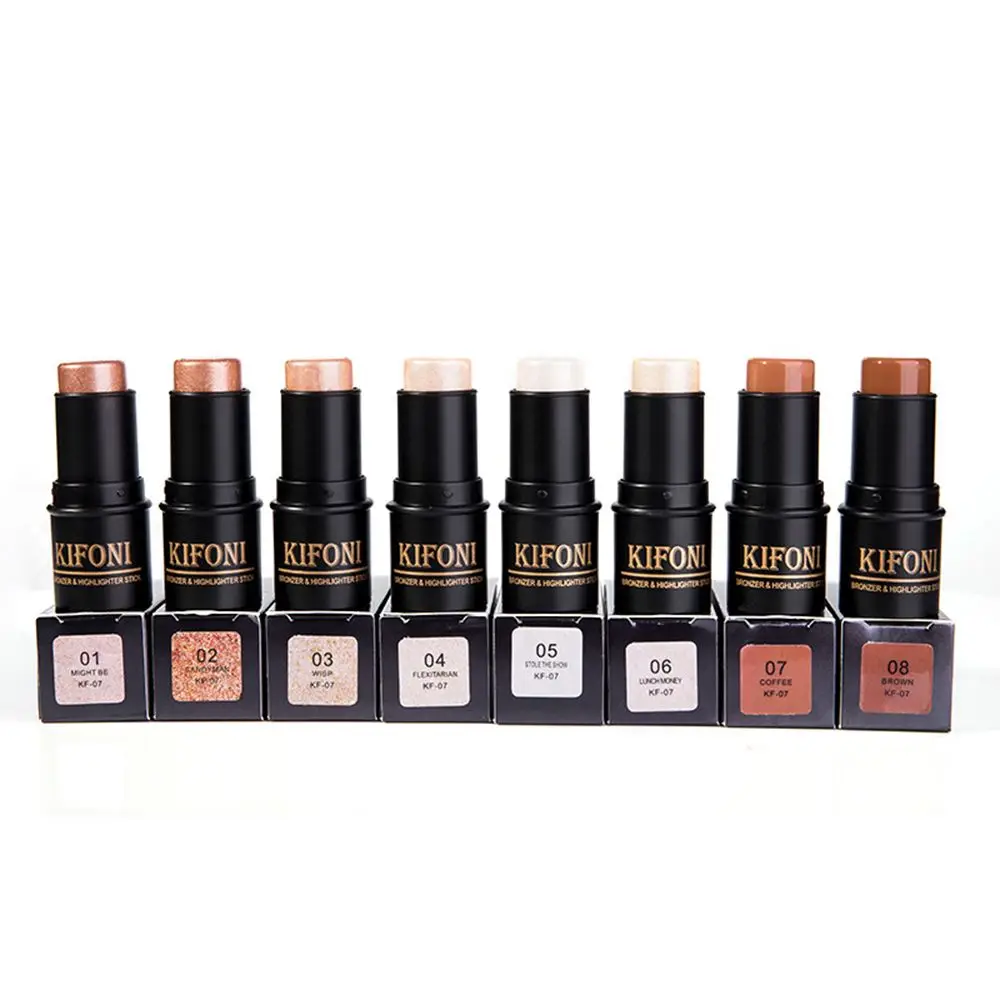 KIFONI 8 цветов лица хайлайтер и бронзер палочка мерцающая пудра кремовый