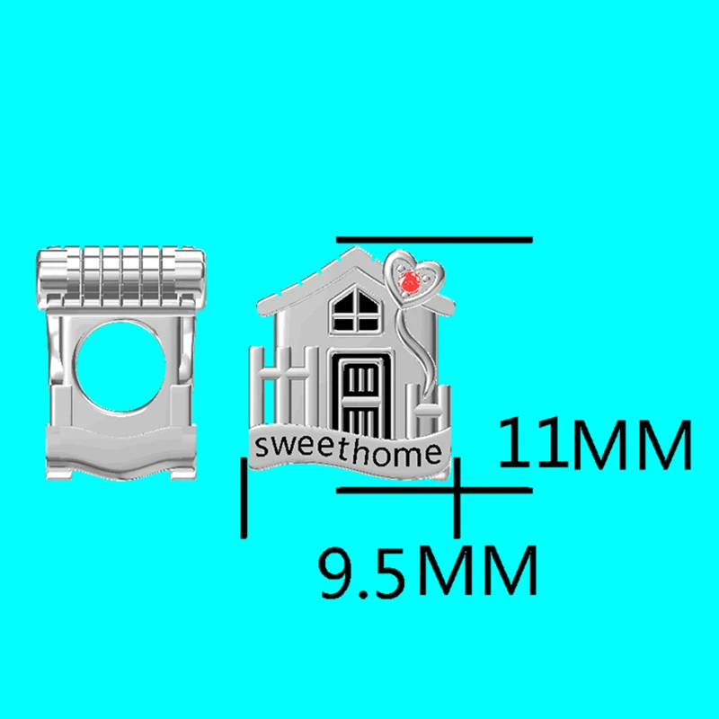 Strollgirl Fit Аутентичные европейский браслет 925 пробы Серебряный Sweet Home талисманы бусины DIY модные украшения для женщин Подарки