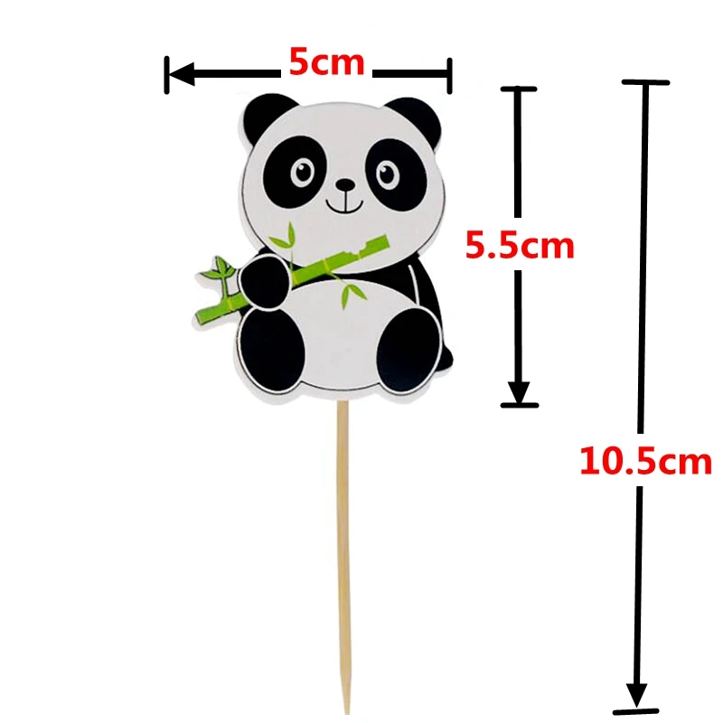 720 шт./лот мультяшная панда Медведь кекс Топпер медиаторы Дети День рождения Baby