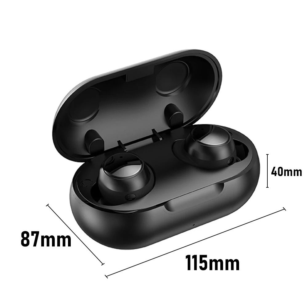 

TWS-22 True Wireless Earbuds Bluetooth 5.0 In Ear Stereo Headphones Waterproof Mini Earphones with Noise Cancelling Microphone