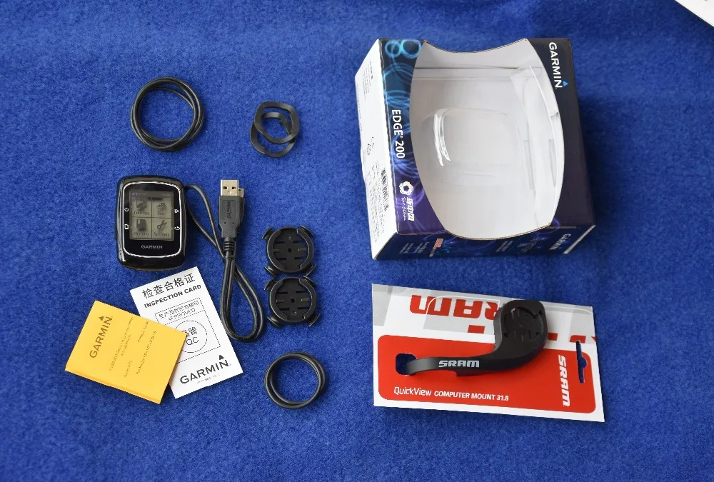 Ordenador para bicicleta Garmin Edge 200 gps ciclismo bicicleta ordenador habilitado del sostenedor del montaje de/carretera MTB - Цвет: Box and Sram Road