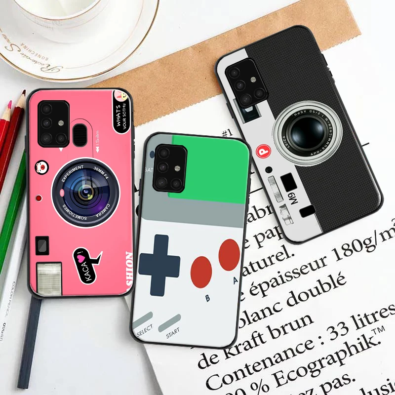 

Funny Camera Game Console Phone Case For Samsung Galaxy A51 A71 A52 A72 4G 5G Carcasa Soft TPU Cases Funda Coque