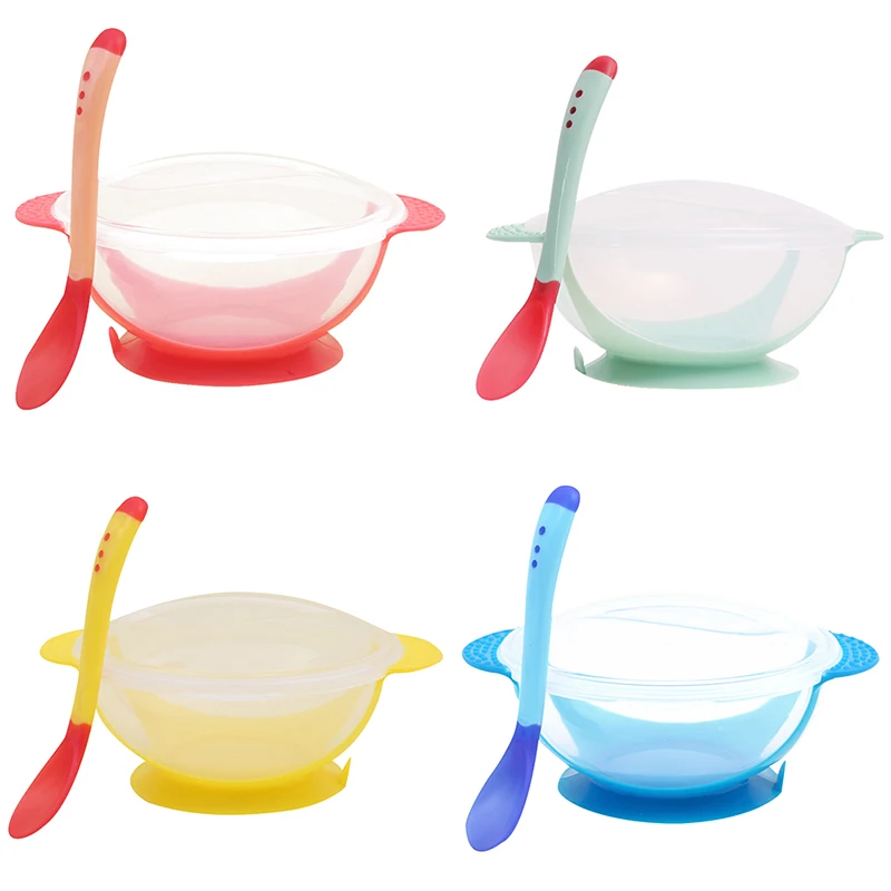 1 шт. практичная детская посуда столовая чаша на присоске с датчиком температуры