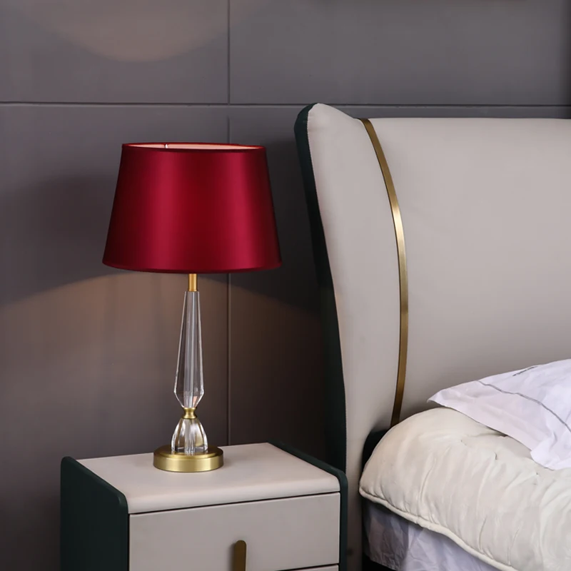 Бесплатная доставка современная Хрустальная настольная лампа прикроватная для