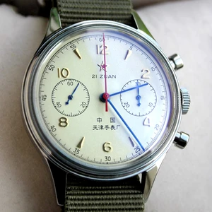 1963 Watch Men Pilot Chronograph Wristwatch Seagull ST1901 Hand Wind Mechanical Movement Air Force 3