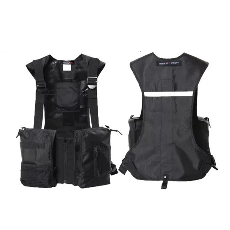 

chest vest Multi-Function Tactical Vest Jacket 2019 Black Hip Hop Streetwear Vest Men Military Cargo Tactical Vest Sweatshirts