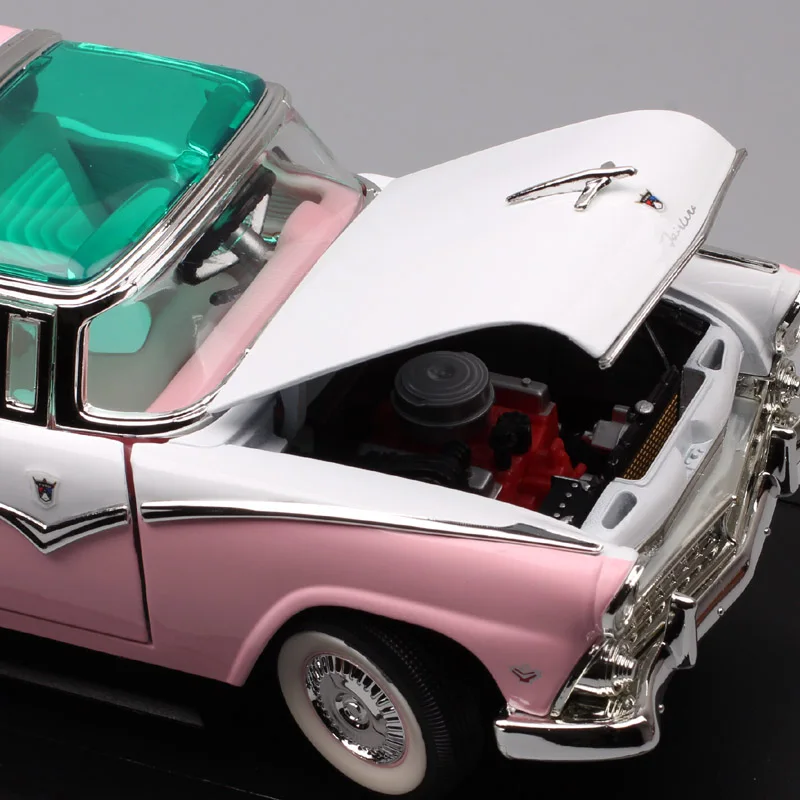 Детский 1:18, большой автомобиль, 1955, Форд Фэрлейн, корона, Вик, Виктория, седан, литые модели автомобилей, транспортные средства, игрушки, автомобильный Миниатюрный