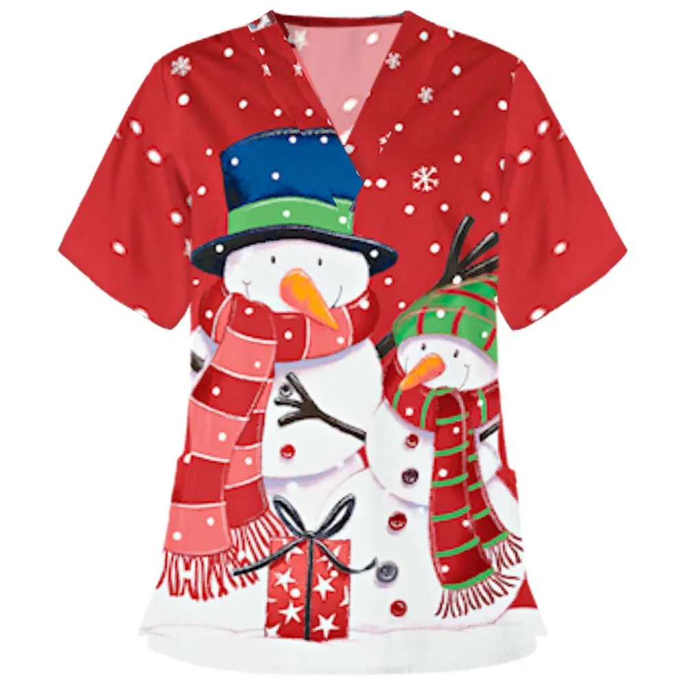 Рабочая форма футболка с V-образным вырезом униформа медсестры женская