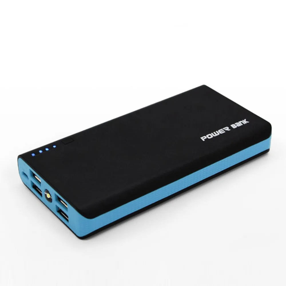 Power Bank Shell with LED Flashlight 4 USB Ports 5V 2A Charger Case DIY Kits Powered By 6x 18650 Batteries Drop Ship | Электроника