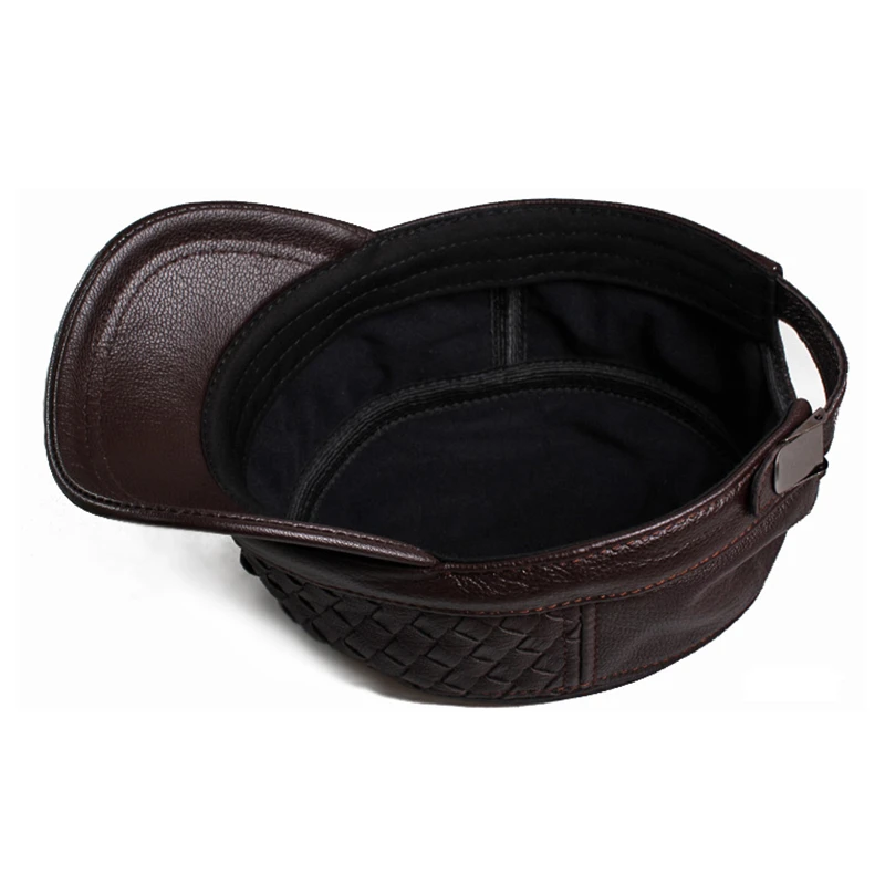 Плоские шапки Newsboy из натуральной кожи в европейском ретро стиле повседневные