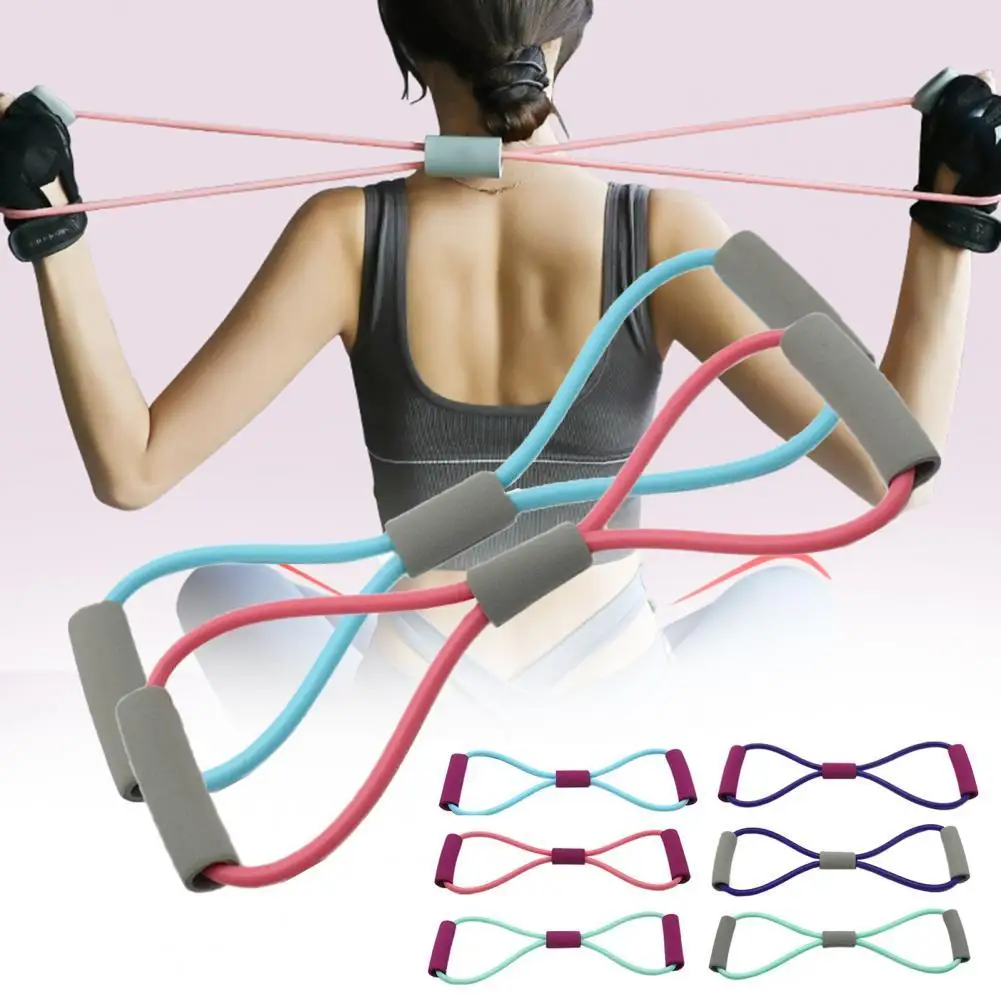 

HOT SALESï¼ï¼ï¼8-Shape Gym Yoga Tension Exercise Resistance Rope Strength Training Fitness Tool