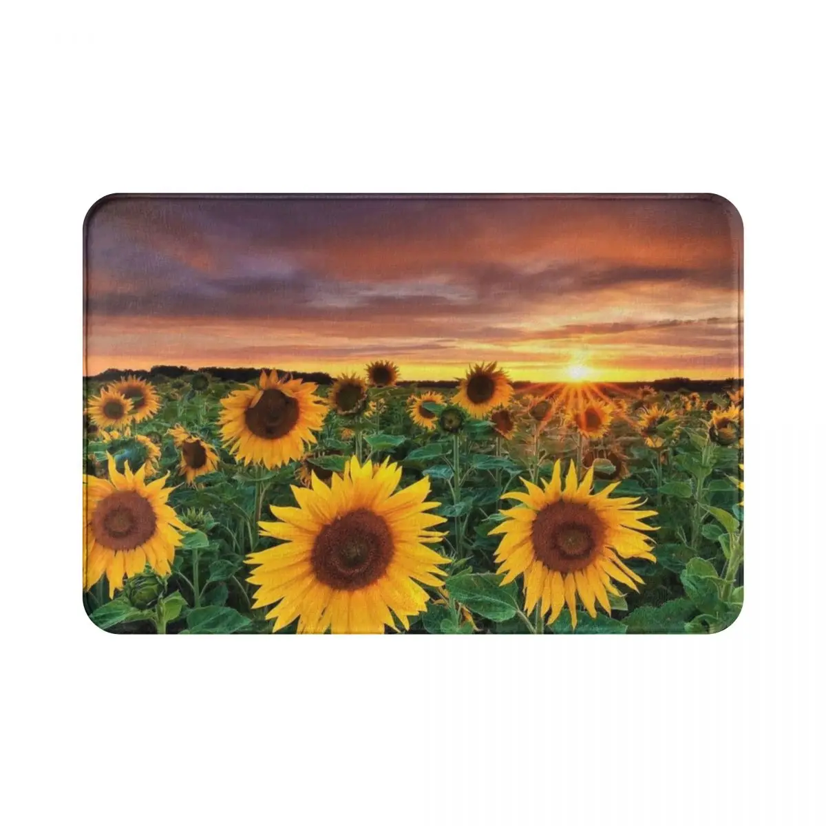 

Sunflower Field Sunset Polyester Doormat Rug carpet Mat Footpad Anti-slip dust-proo Corridor Kitchen Bedroom balcony toilet