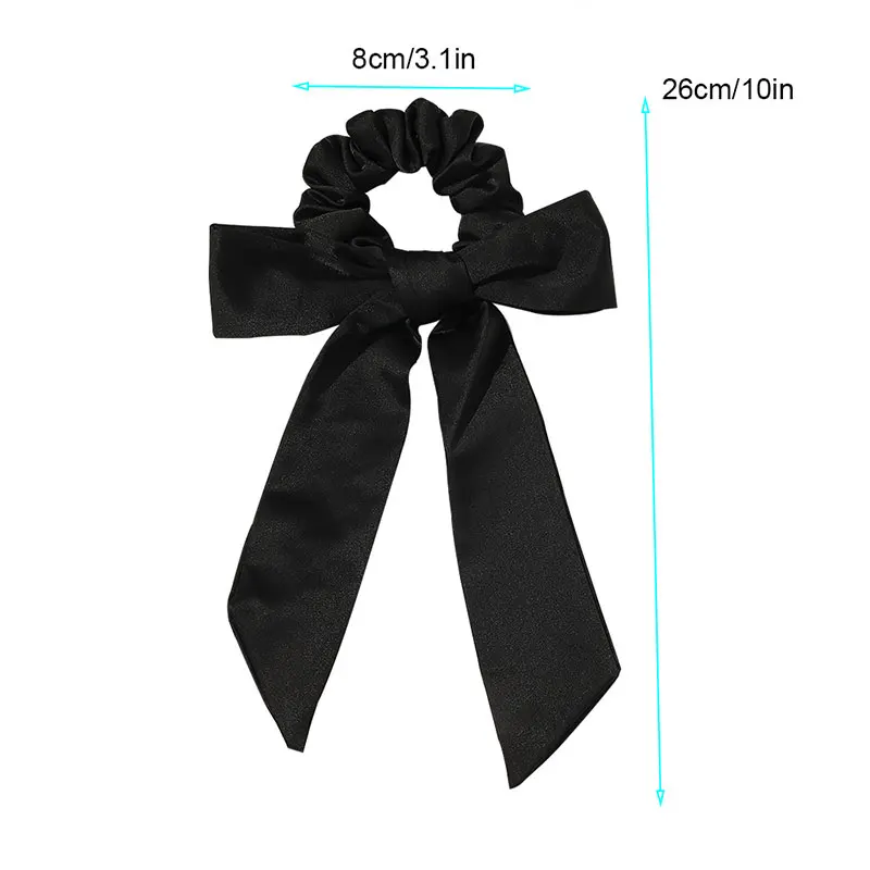 

Cute Bow Ribbon Scrunchie Women DIY Long Streamers Hair Ring Bowknot Elastic Hair Bands Headwear Girls Ponytail Hair Accessories