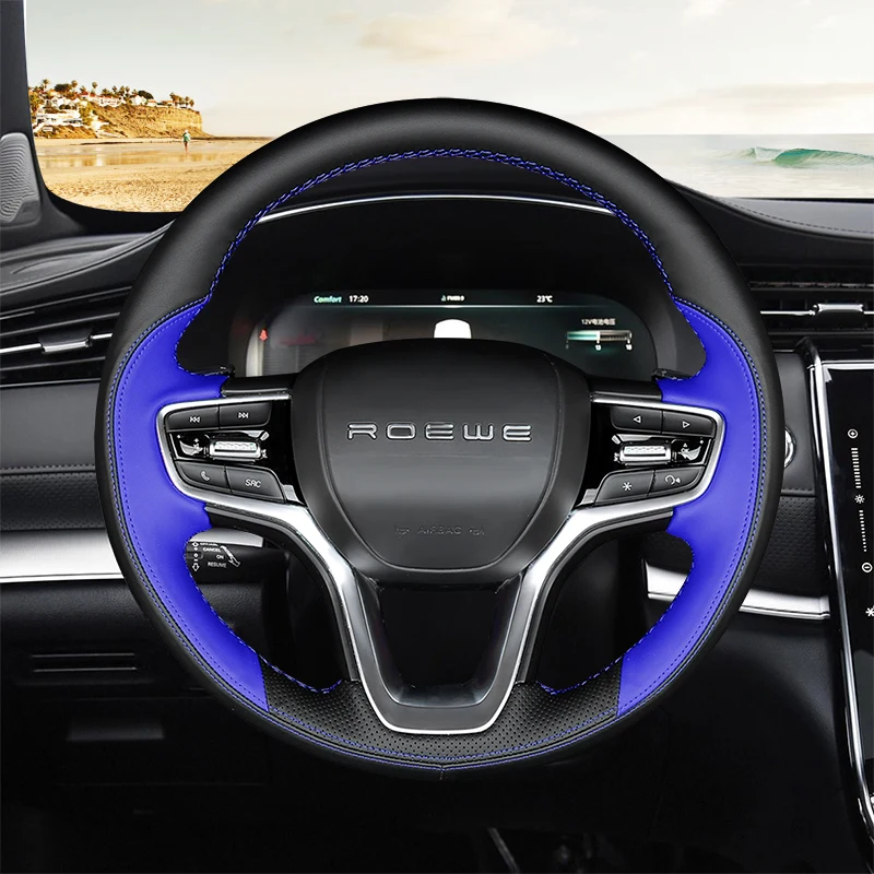 

For Roewe RX5 MAX RX5 plus I6 RX5 EMAX DIY hand-stitched leather car steering wheel cover