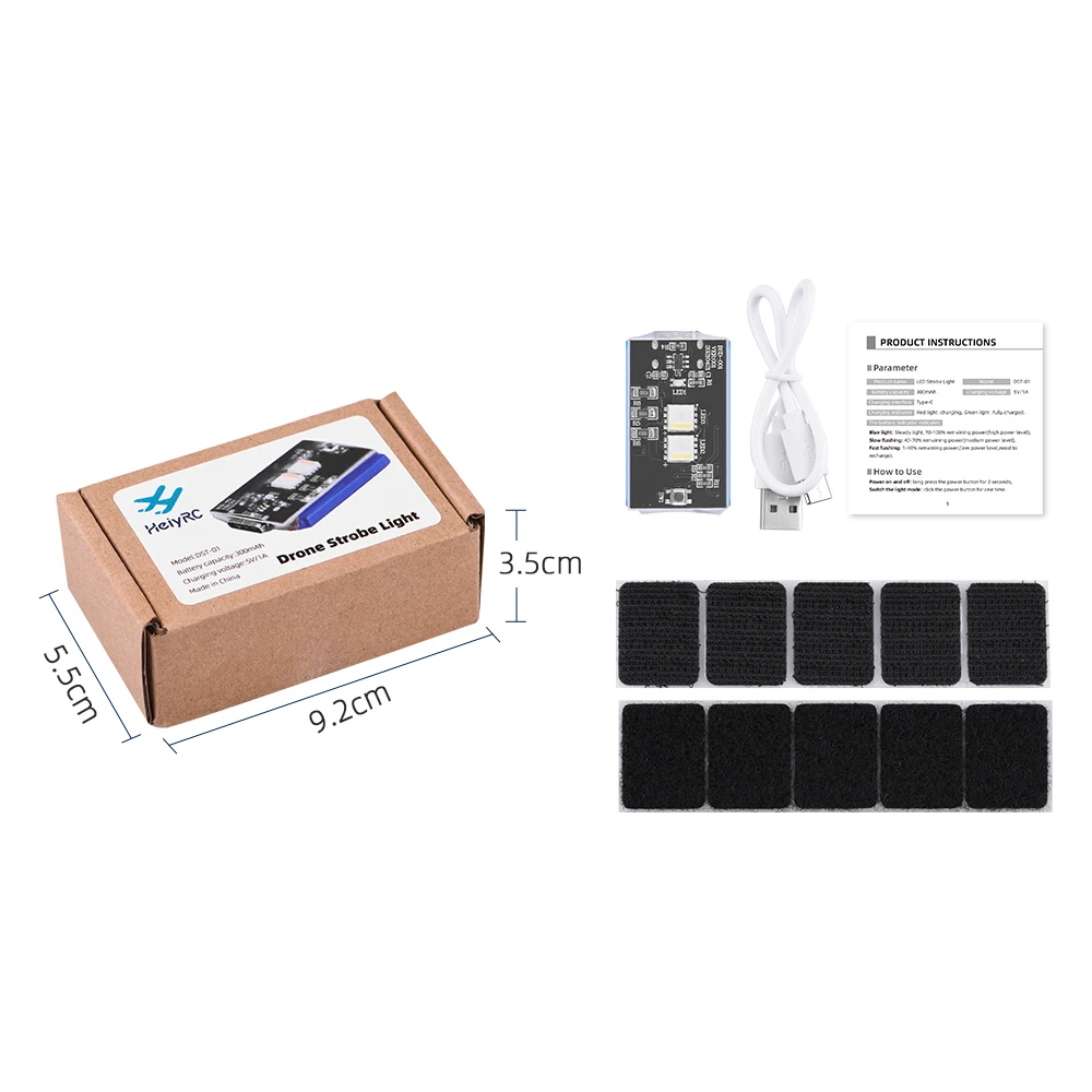 Drone Strobe Light for DJI Air 2S/Avata/Mini 2/Mini/Mini 3 Pro/FIMI Mini 3.5KM Visible Adjustable Anti-Collision Universal Light