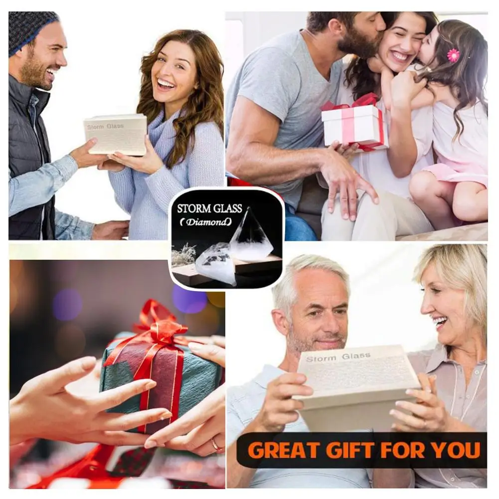 

Transparent Weather Forecast Bottle Weather Glass Crystal Water Drop Bottle Barometer Ornaments Innovative Weather Forecaster