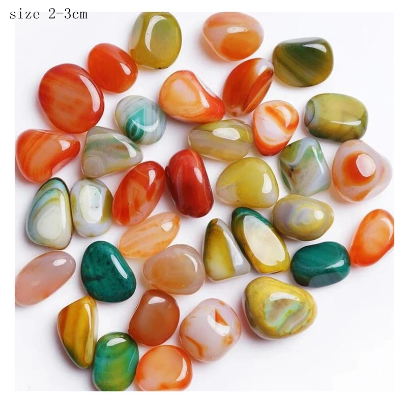 

500g Decoration Stones 0.5-6cm Rounded Natural Riverstones Fish Tank Landscaping Cobblestone Decoration Stone