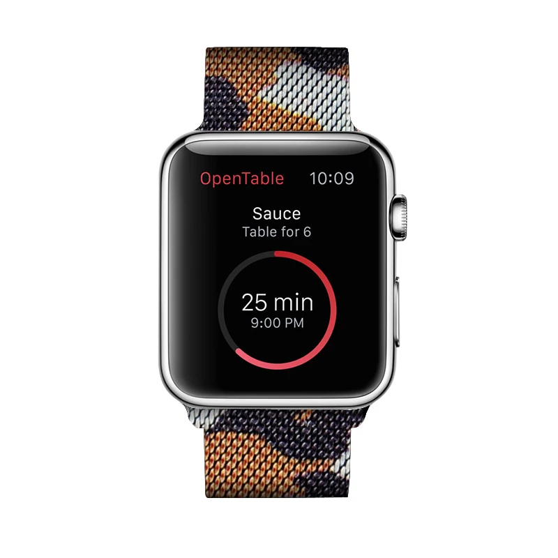 Камуфляжный коричневый ремешок для часов, Миланский ремешок для Apple Watch, 40 мм, ремешок 44 мм, серия 4, магнитные браслеты, браслет на запястье для Iwatch 38, 42