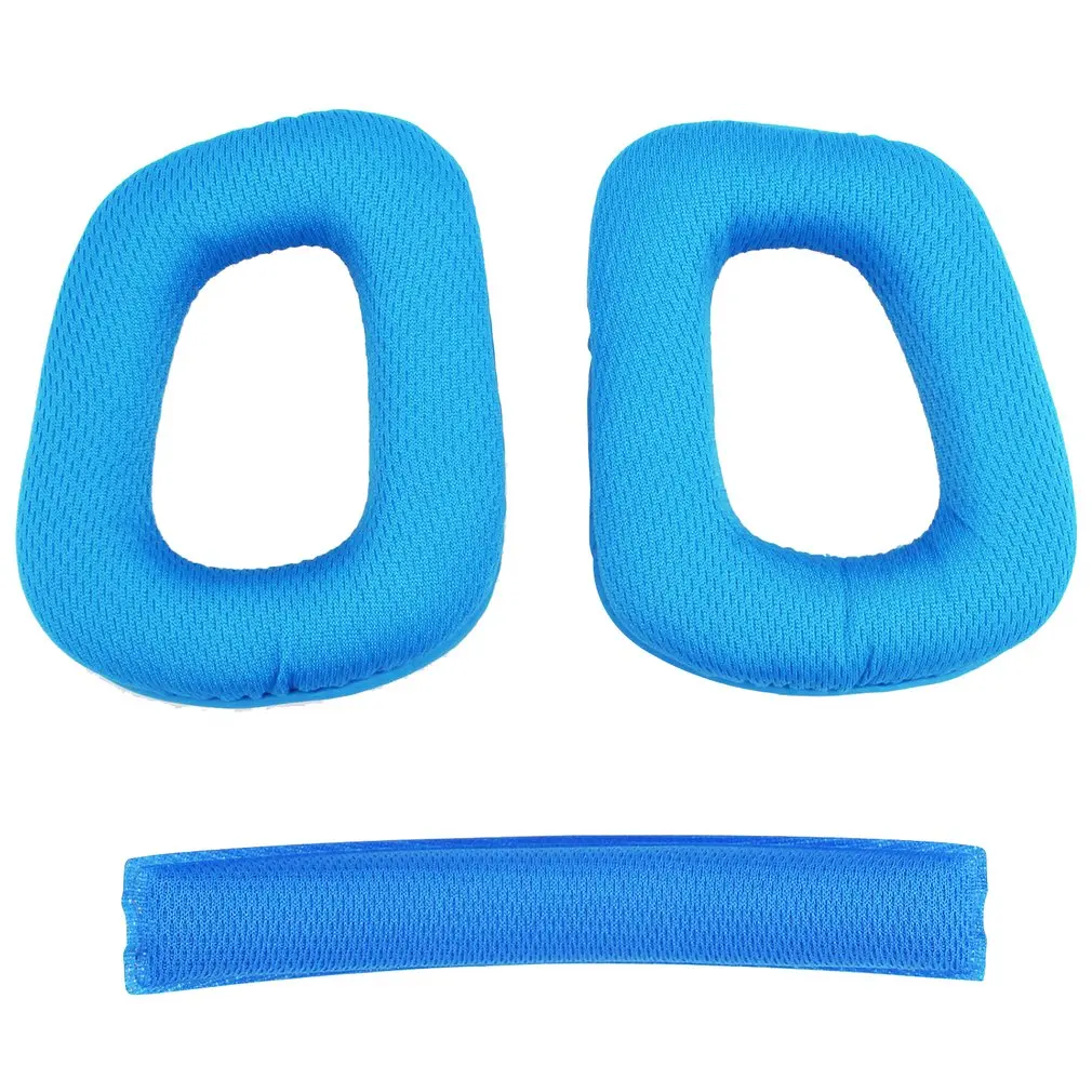 

Blue Headphone Sponge Cover Replacement Ear Pads Headphone Set for Logitech G930 G430 F450 Soft Earbud Set ONLENY