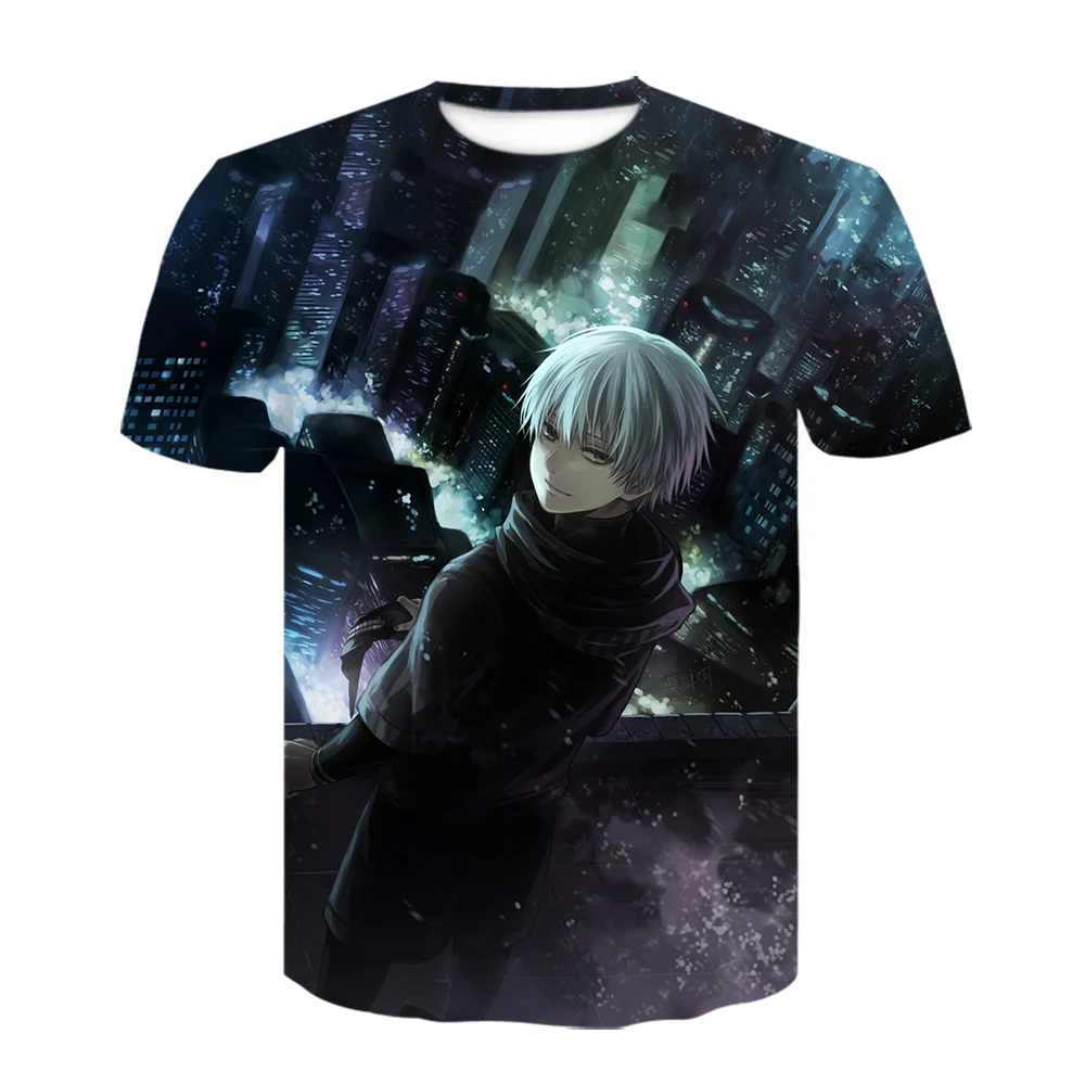 Футболка с 3D принтом Токийский Гуль модная повседневная рубашка канеки одежда из