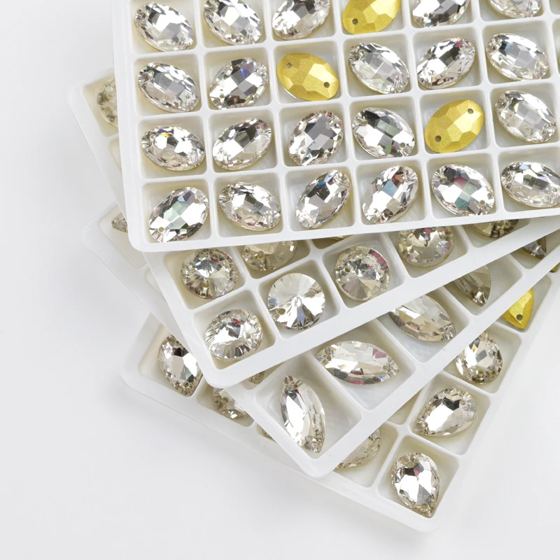 Все размеры конский глаз пришить на камень прозрачный кристалл ab горный хрусталь