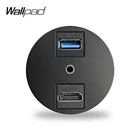 Wallpad L6 черный белый 3,0 USB HDMI 3,5 аудио соединительные порты настенная розетка модуль матч L6 пластины Бесплатная Комбинация DIY