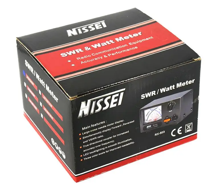 Оригинал Тайвань NISSEI RX 503 SWR/Watt Meter 1 8 525MHz 2/20/200W для двусторонней радиосвязи walkie
