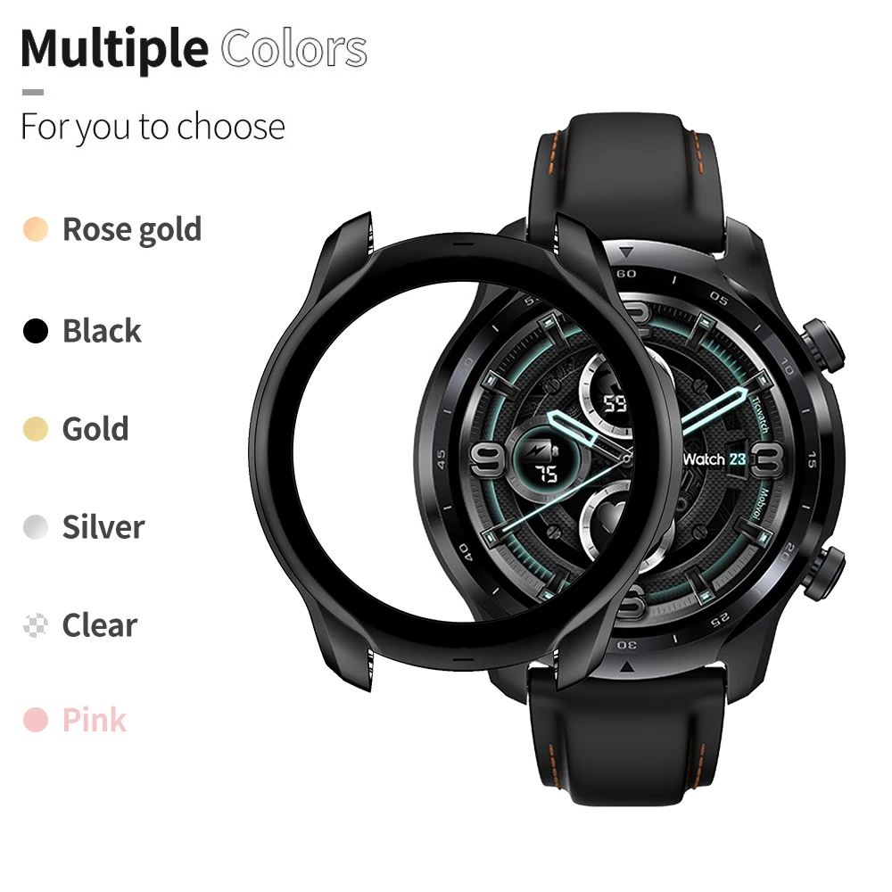 Lightweight Soft Protective Cover for Ticwatch Pro 3 Watch Case Pro3/X TPU Bumper Thin Fashion Smartwatch Shell Accessories