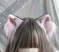 hand made cat ear cos beast ear cat ear clip cute headdress dark goth sweet ear lolita animal ear
