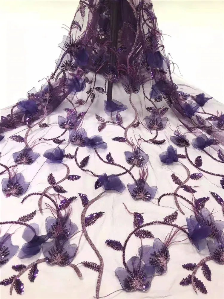 Высокое Качество бусины блестки вышивка французская сетка африканские