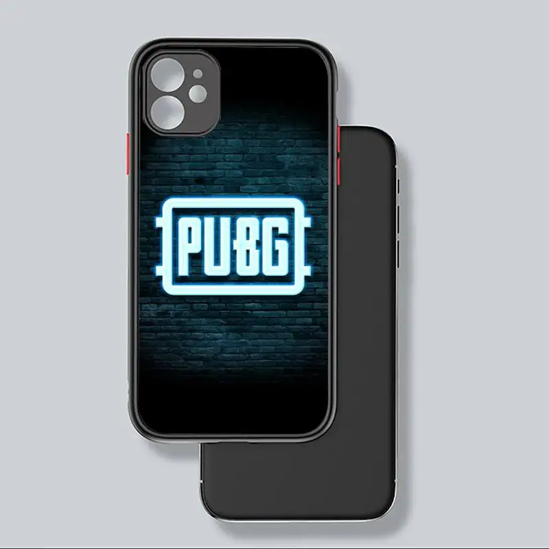 

pubg Phone Case black matte transparent For iPhone 7 8 x xs xr 11 12 pro plus mini max Clear Funda